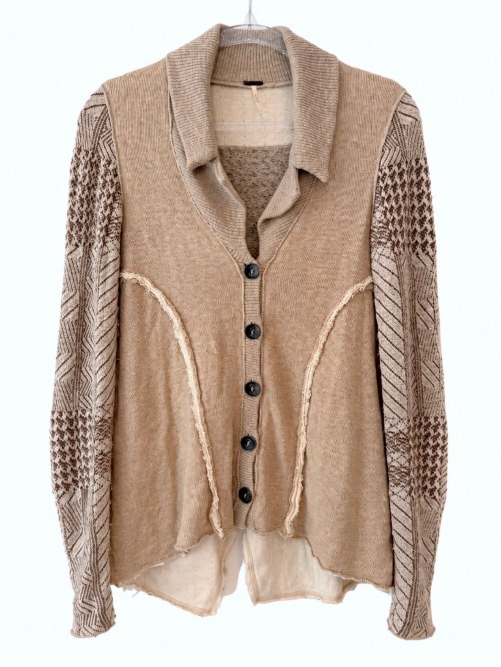 Free People Mixed Knit High-Low Cardigan | Size: XS